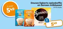 Trekpleister Douwe Egberts oploskoffie en Senseo milkbased aanbieding