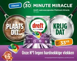 Trekpleister Dreft vaatwascapsules Platinum Miracle aanbieding
