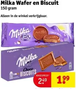 Kruidvat Milka Wafer en Biscuit aanbieding