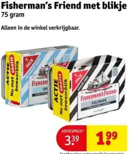 Kruidvat Fisherman's Friend met blikje aanbieding