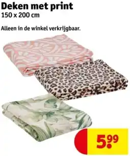 Kruidvat Deken met print aanbieding