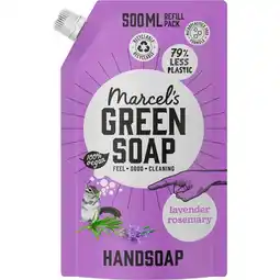 Etos Marcel's Green Soap Lavendel & Rozemarijn Handzeep Navulling 500 ML aanbieding
