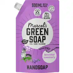 Etos Marcel's Green Soap Lavendel & Rozemarijn Handzeep Navulling 500 ML aanbieding