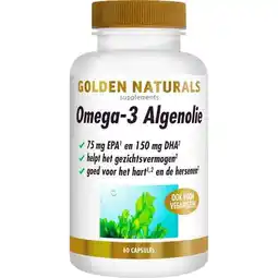 Etos Golden Naturals Omega-3 Algenolie Capsules 60 stuks aanbieding