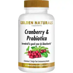 Etos Golden Naturals Cranberry & Microbiotica Capsules 60 stuks aanbieding