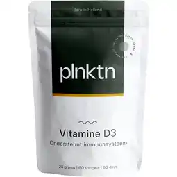 Etos Plnktn Algenolie Vitamine D3 60 stuks aanbieding