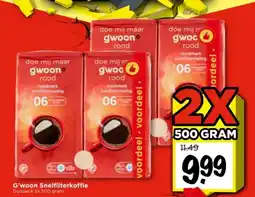 Vomar Voordeelmarkt G’woon Snelfilterkoffie aanbieding