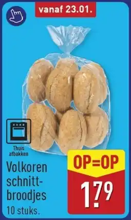 ALDI Volkoren schnitt broodjes aanbieding