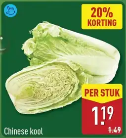 ALDI Chinese kool aanbieding