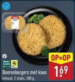 ALDI Boerenburgers met kaas aanbieding
