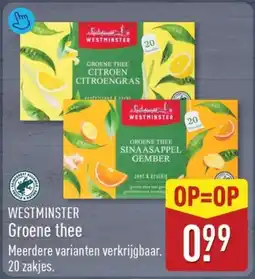 ALDI Westminster groene thee aanbieding