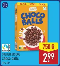 ALDI Golden bridge choco balls aanbieding