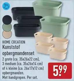 ALDI Home creation kunststof opbergmandenset aanbieding