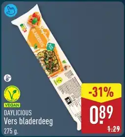 ALDI Daylicious vers bladerdeeg aanbieding
