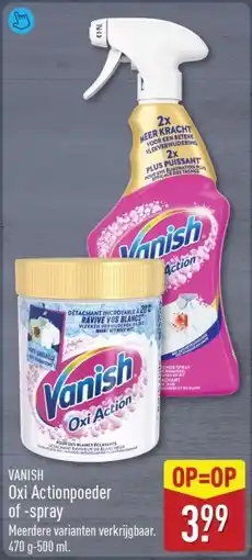 ALDI Vanish oxi actionpoeder of spray aanbieding