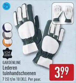 ALDI Gardenline lederen tuinhandschoenen aanbieding