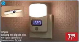 ALDI Casalux ledlamp met digitale klok aanbieding