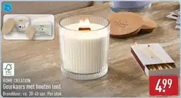 ALDI Home creation geurkaars met houten lont aanbieding