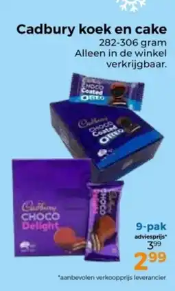 Trekpleister Cadbury koek en cake aanbieding