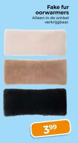 Trekpleister Fake fur oorwarmers aanbieding