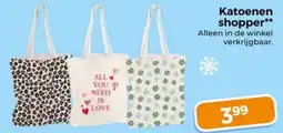 Trekpleister Katoenen shopper aanbieding