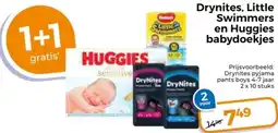 Trekpleister Drynites, Little Swimmers en Huggies babydoekjes aanbieding