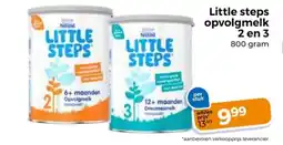 Trekpleister Little steps opvolgmelk 2 en 3 aanbieding