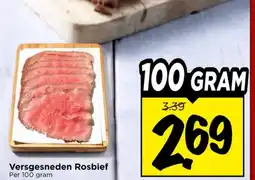 Vomar Voordeelmarkt Versgesneden Rosbief aanbieding