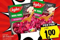 Vomar Voordeelmarkt Diepvries Iglo Rode Kool aanbieding
