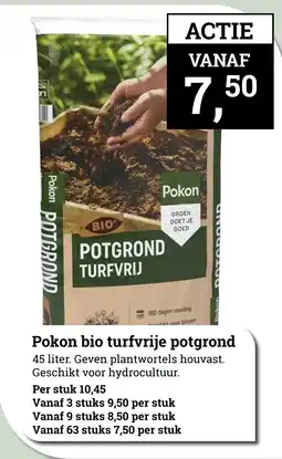 Tuincentrum Osdorp Pokon bio turfvrije potgrond aanbieding