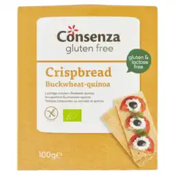 Albert Heijn Consenza Cracker boekweit quinoa glutenvrij bio aanbieding