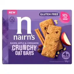 Albert Heijn Nairn's Raisin apple & cinnamon crunchy oat bars aanbieding