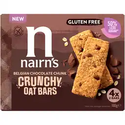 Albert Heijn Nairn's Belgian chocolate chunk crunchy oat bars aanbieding