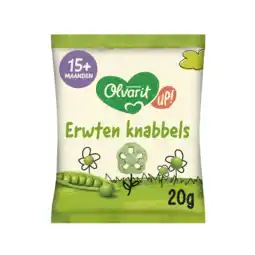 Albert Heijn Olvarit Erwten knabbels 15m+ aanbieding
