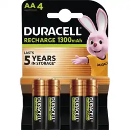 Albert Heijn Duracell Rechargeable AA-batterijen 1300 mAh aanbieding