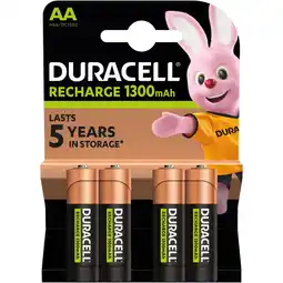 Albert Heijn Duracell Rechargeable AA-batterijen 1300 mAh aanbieding
