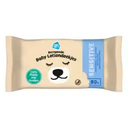 Albert Heijn AH Beregoede baby lotiondoekjes sensitive aanbieding