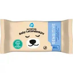 Albert Heijn AH Beregoede baby lotiondoekjes sensitive aanbieding