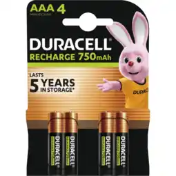 Albert Heijn Duracell Rechargeable AAA-batterijen 750 mAh aanbieding