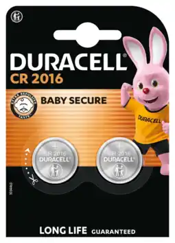 Albert Heijn Duracell 2016 Lithium-knoopcelbatterijen CR2016 aanbieding