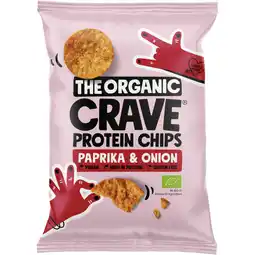 Albert Heijn The Organic Crave Protein chips paprika onion aanbieding