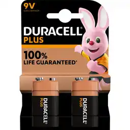 Albert Heijn Duracell Plus 9V batterijen aanbieding