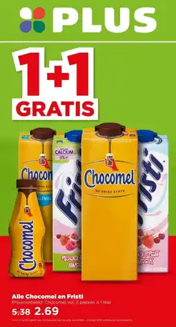 PLUS Alle Chocomel en Fristi aanbieding