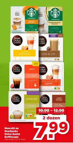 PLUS Nescafé en Starbucks Dolce Gusto Koffiecups aanbieding