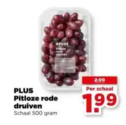 PLUS PLUS Pitloze rode druiven aanbieding
