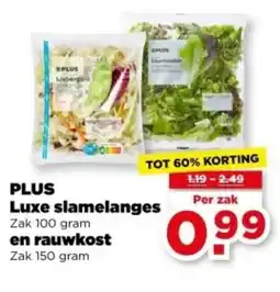 PLUS PLUS Luxe slamelanges en rauwkost aanbieding