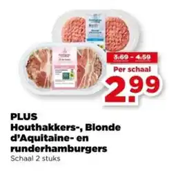 PLUS PLUS Houthakkers, Blonde d'Aquitaineen runderhamburgers aanbieding