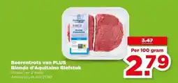 PLUS Boerentrots van PLUS Blonde d'Aquitaine Biefstuk aanbieding