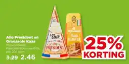 PLUS Alle Président en Granarolo Kaas aanbieding