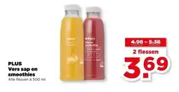 PLUS PLUS Vers sap en smoothies aanbieding